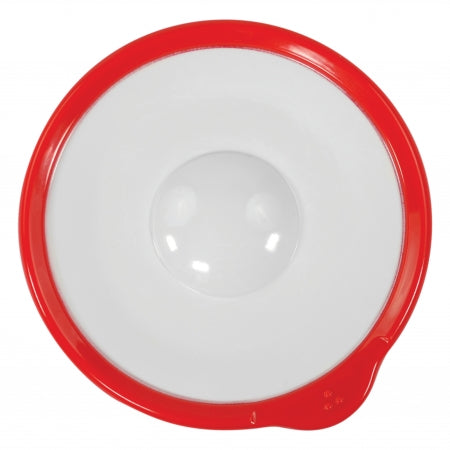 Dalebrook Omni White Saucer - Red Rim - 140x130x18mm - Set of 12