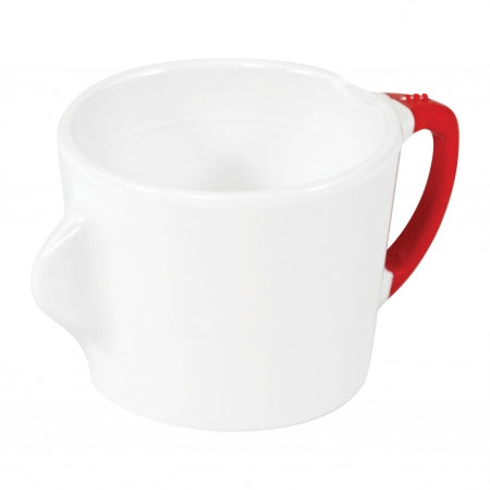 Dalebrook Omni White Cup - Red Handle - 200ml 130x90x70mm - Set of 12