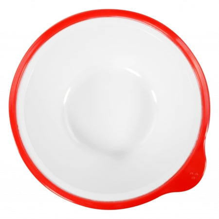 Dalebrook Omni White Bowl - Red Rim - 400ml 180x170x50mm - Set of 12