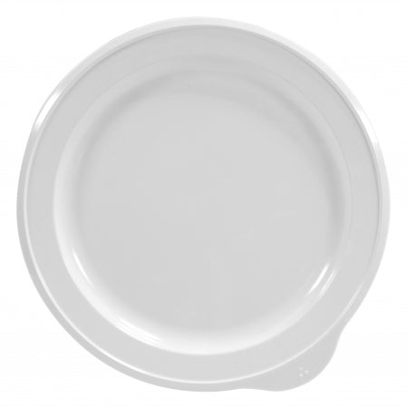 Dalebrook Omni Large Low Plate in White - White Rim - 240x230x20mm - Set of 12