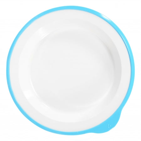 Dalebrook Omni Large Deep Plate in White - Blue Rim - 240x230x35mm - Set of 12