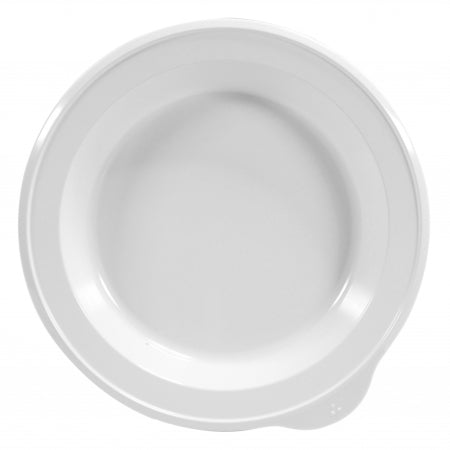Dalebrook Omni Large Deep Plate in White - White Rim - 240x230x35mm - Set of 12
