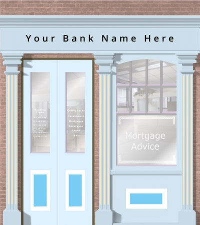 High Street Bank Personalised Wallpaper Mural - 2130mm