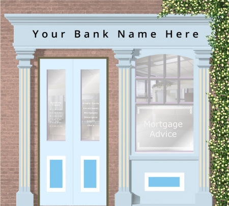 High Street Bank Personalised Wallpaper Mural - 2665mm