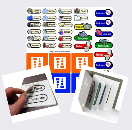 Re-usable Domestic Label & Sign Pack with 6 light surrounds