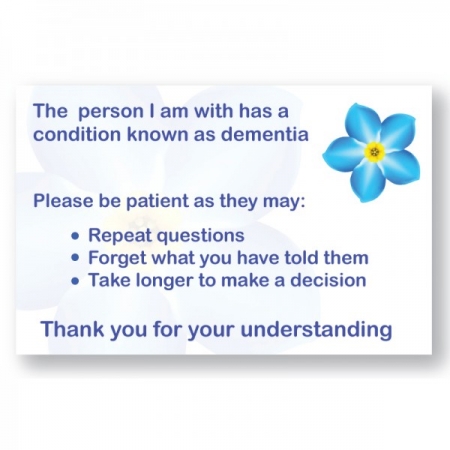 Patient Cards - Companion of a Person with Dementia