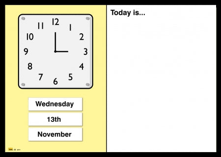 Simple Personal Dry Wipe Orientation Board