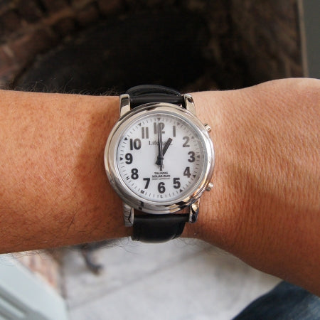 Solar Atomic Talking Watch - Leather Strap