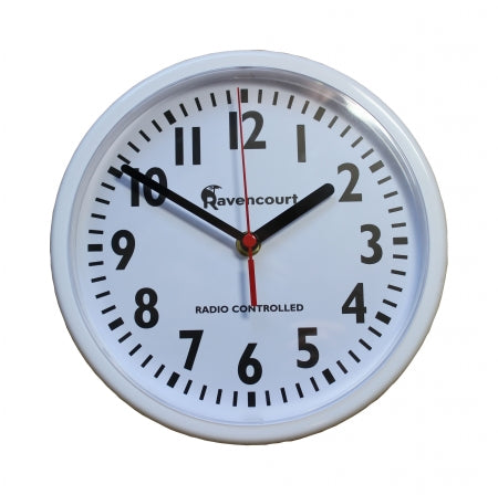 Radio controlled wall clock - white