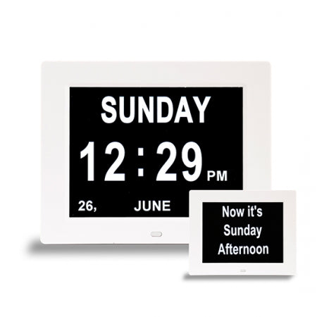 Dementia Day Clock 2-in-1 Calendar and Clock - 8 inch