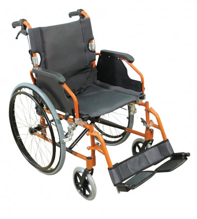 Aidapt Deluxe Lightweight Self Propelled Aluminium Wheelchair - Orange