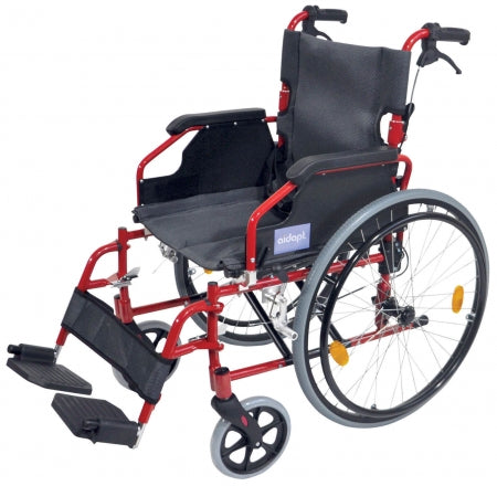 Aidapt Deluxe Lightweight Self Propelled Aluminium Wheelchair - Red