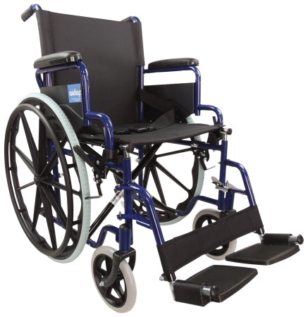 Aidapt Self Propelled Steel Transit Chair - Blue