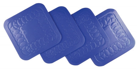 Tenura Anti Slip Square Coasters 9 cm - Pack of 4 - Blue