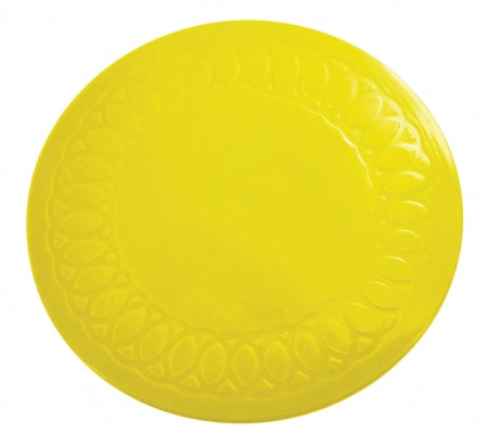 Tenura Anti Slip Round Coasters 19 cm - Yellow