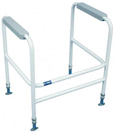 Ashford Height Adjustable Toilet Frame - Floor Fixed - White