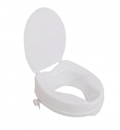The Viscount Raised Toilet Seat - 4" 100mm With Lid